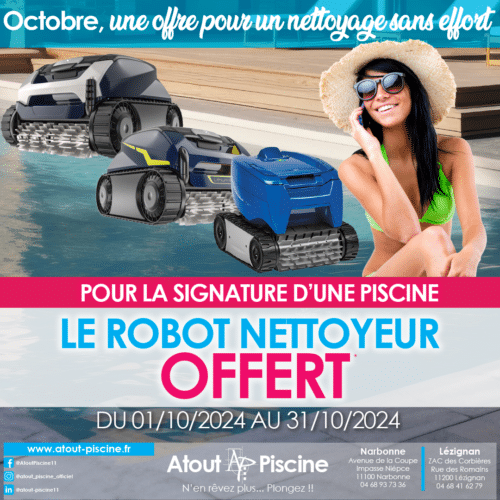 Robot piscine offert : offre Octobre 2024