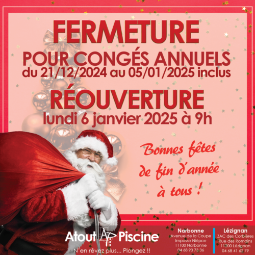 Fermeture congés annuels 2024