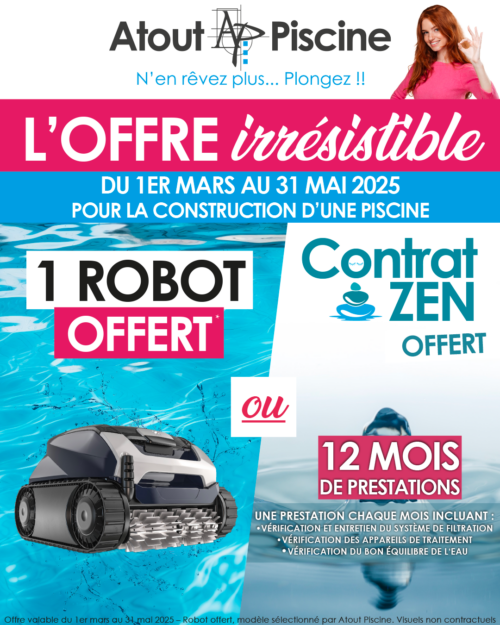 Un robot offert ou le Contrat Zen offert pour la construction d'une piscine sur Narbonne et alentours