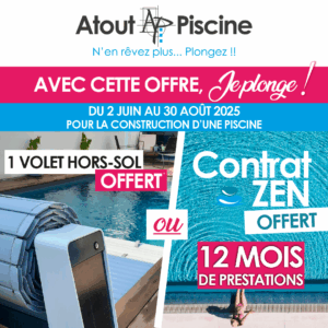 Un volet roulant ou le Contrat Zen offert pour la construction d'une piscine sur Narbonne et Lézignan