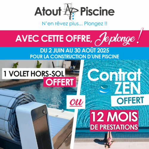 Un volet roulant ou le Contrat Zen offert pour la construction d'une piscine sur Narbonne et Lézignan