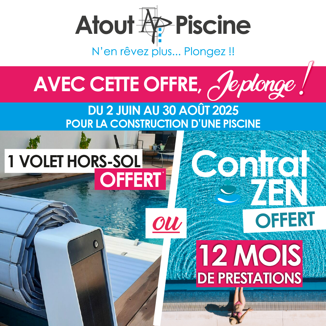 Un volet roulant ou le Contrat Zen offert pour la construction d'une piscine sur Narbonne et Lézignan