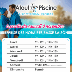 Passage aux horaires basse saison