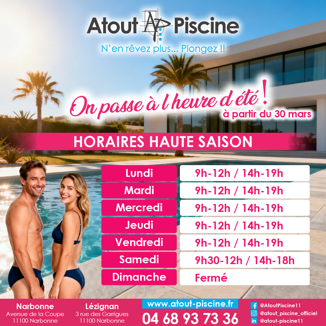 Passage aux horaires d'été 2026