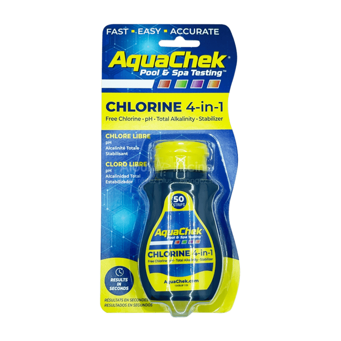 Bandelettes d'analyse AquaChek Chlorine 4 en 1