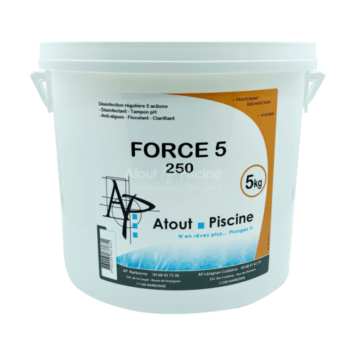 Chlore force 5 250 multifonctions 5kg
