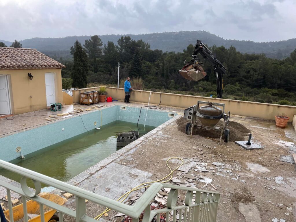Rénovation piscine avant